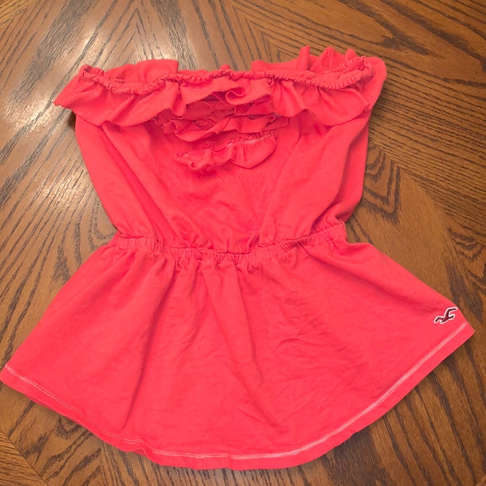 Pink strapless Hollister top